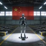 Illustration for: China shipped 13,000 humanoid robots in 2025. America shipped none.