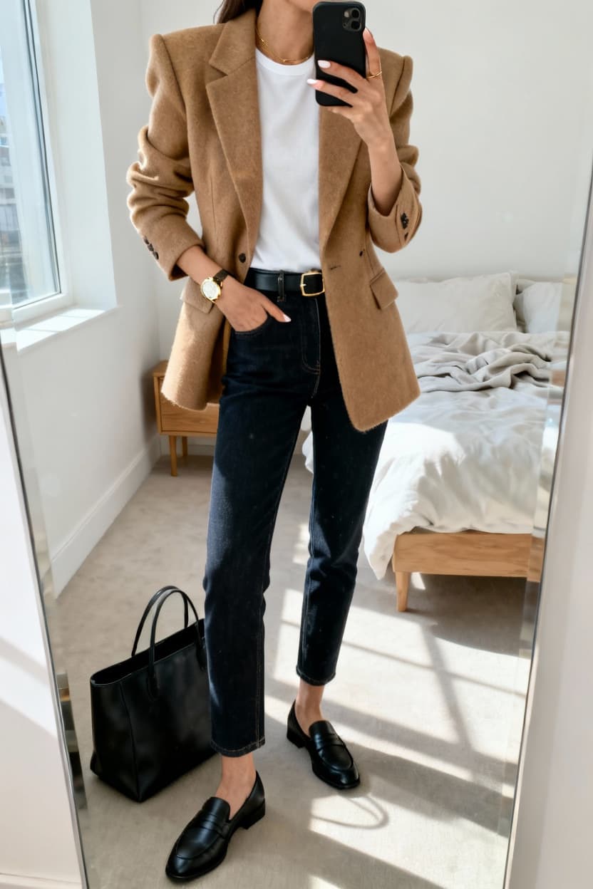 Camel Tailored Blazer