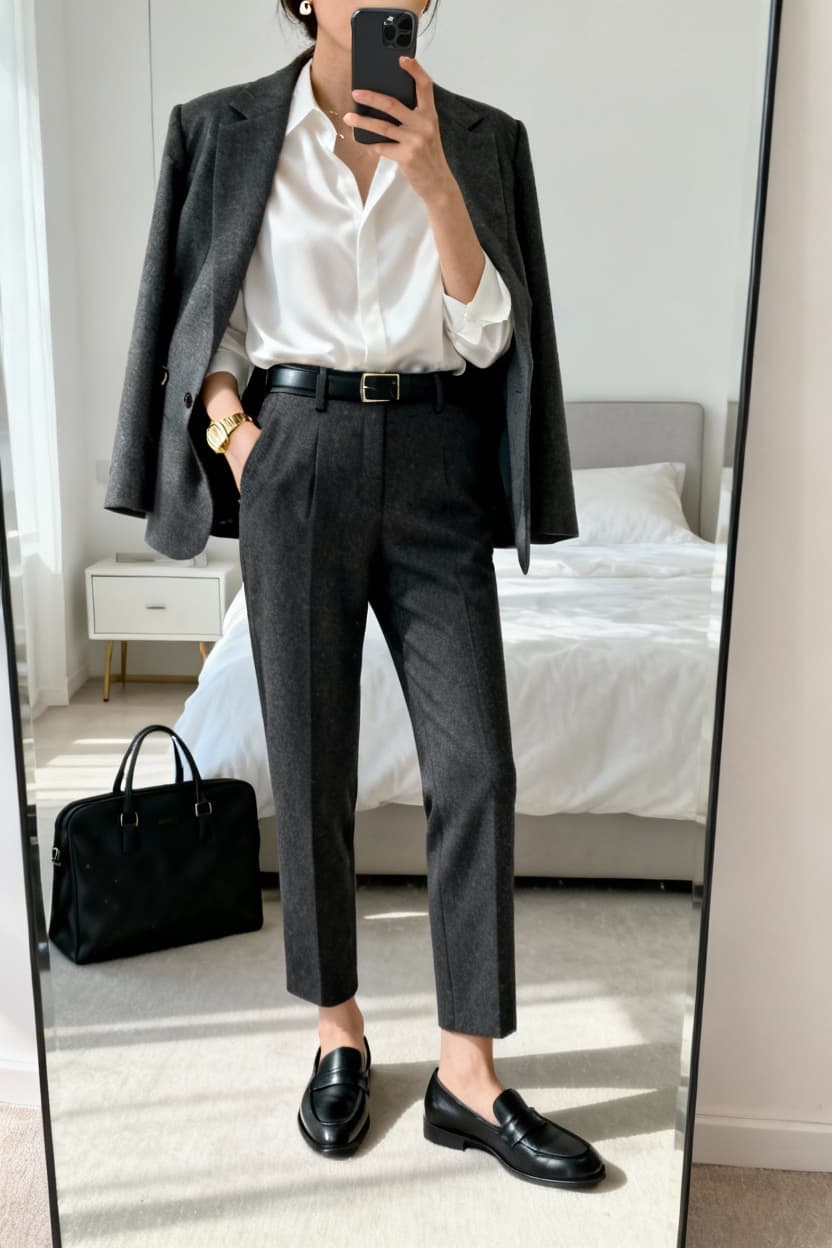 Lightweight Wool Blended Dress Pants