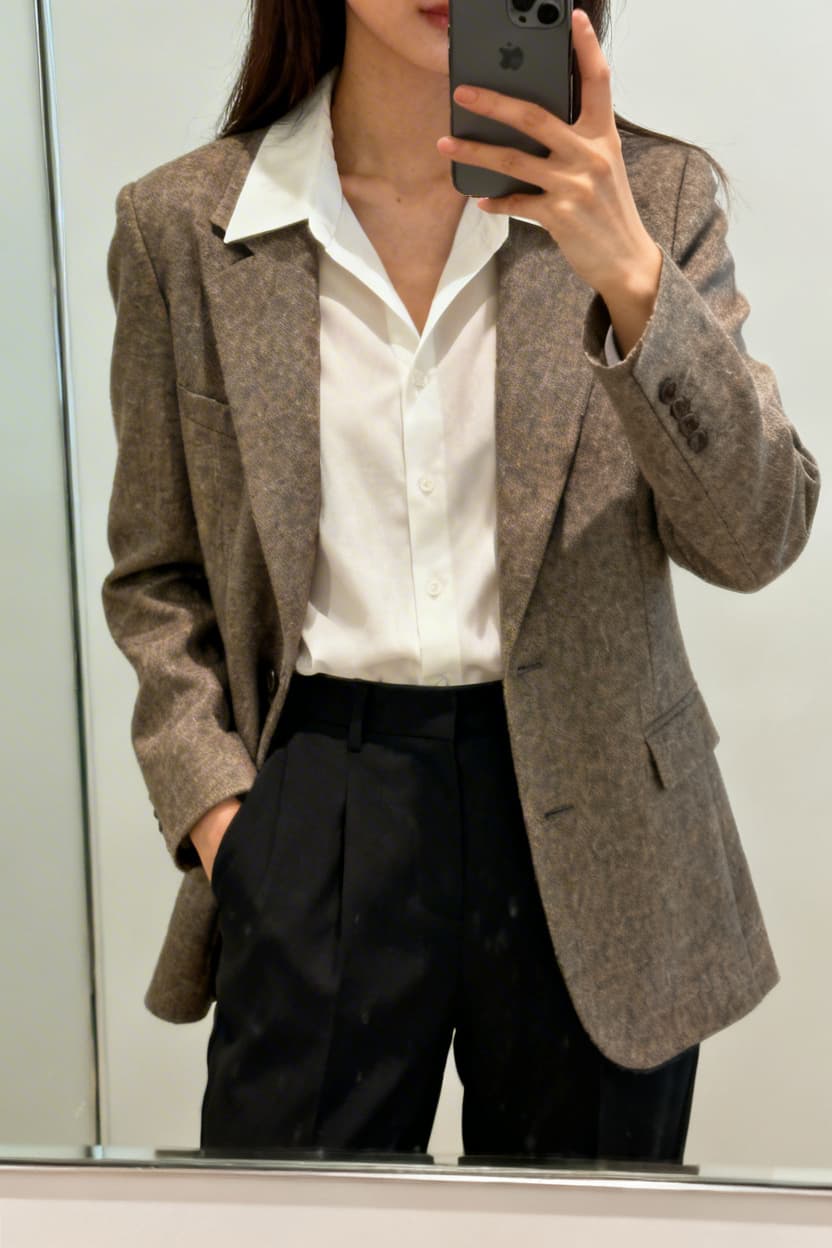 Pencil Skirt with a Shell Top