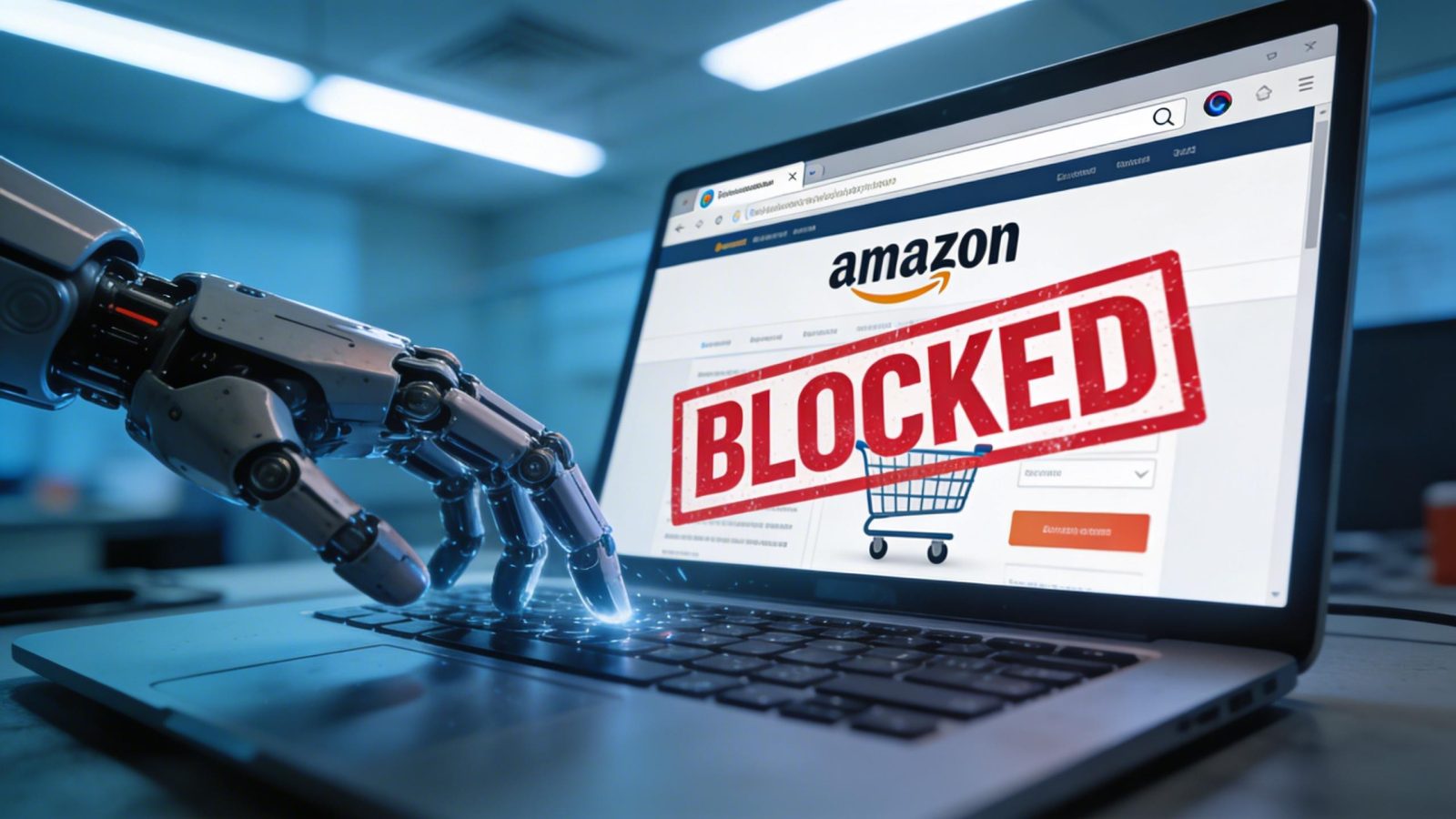 Illustration for: Amazon just made your AI shopping bot illegal — and won in court