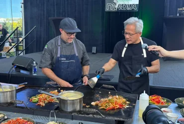 Jensen Huang cooking