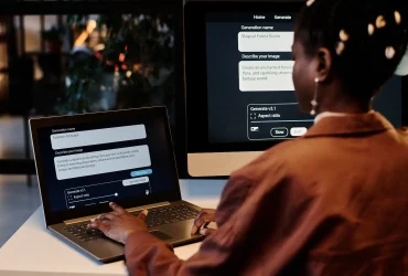 woman using ai
