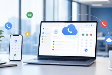Google Voice for Business cloud phone system illustration