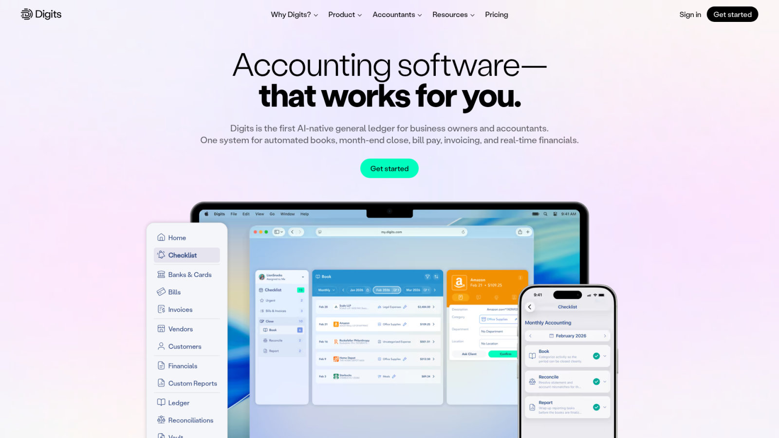 Digits: Autonomous Bookkeeping and Real-Time Financial Dashboards