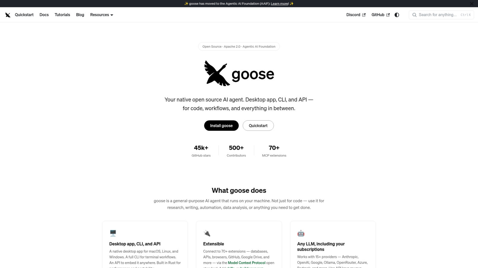 Goose: Native Execution and Automated Recipes