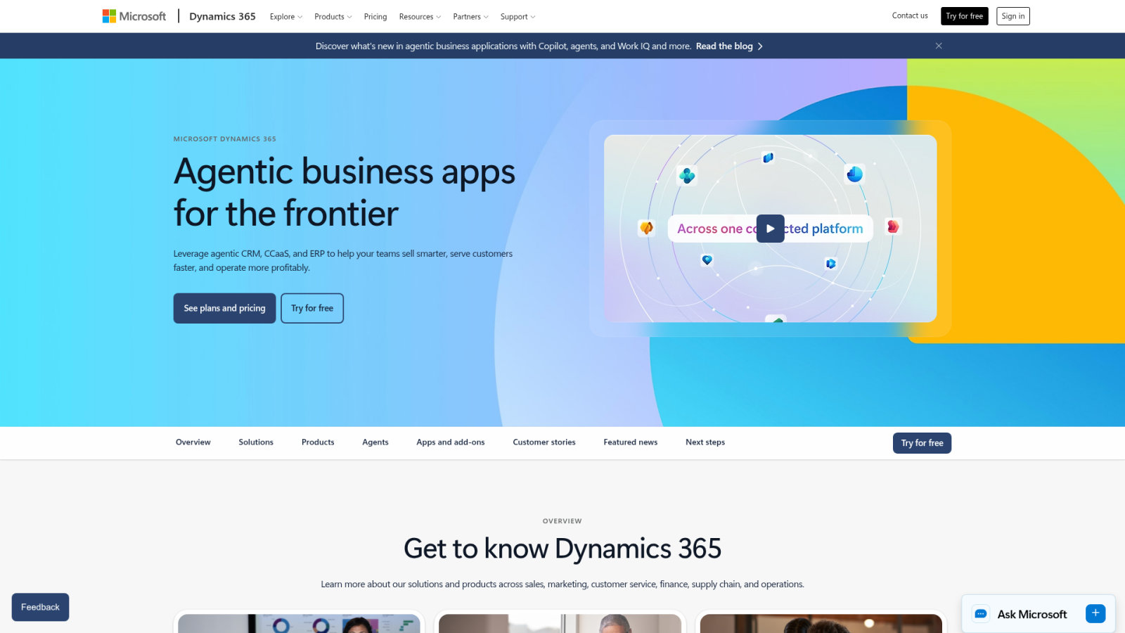 Microsoft Dynamics 365: The Unified Agentic Ecosystem for Enterprises