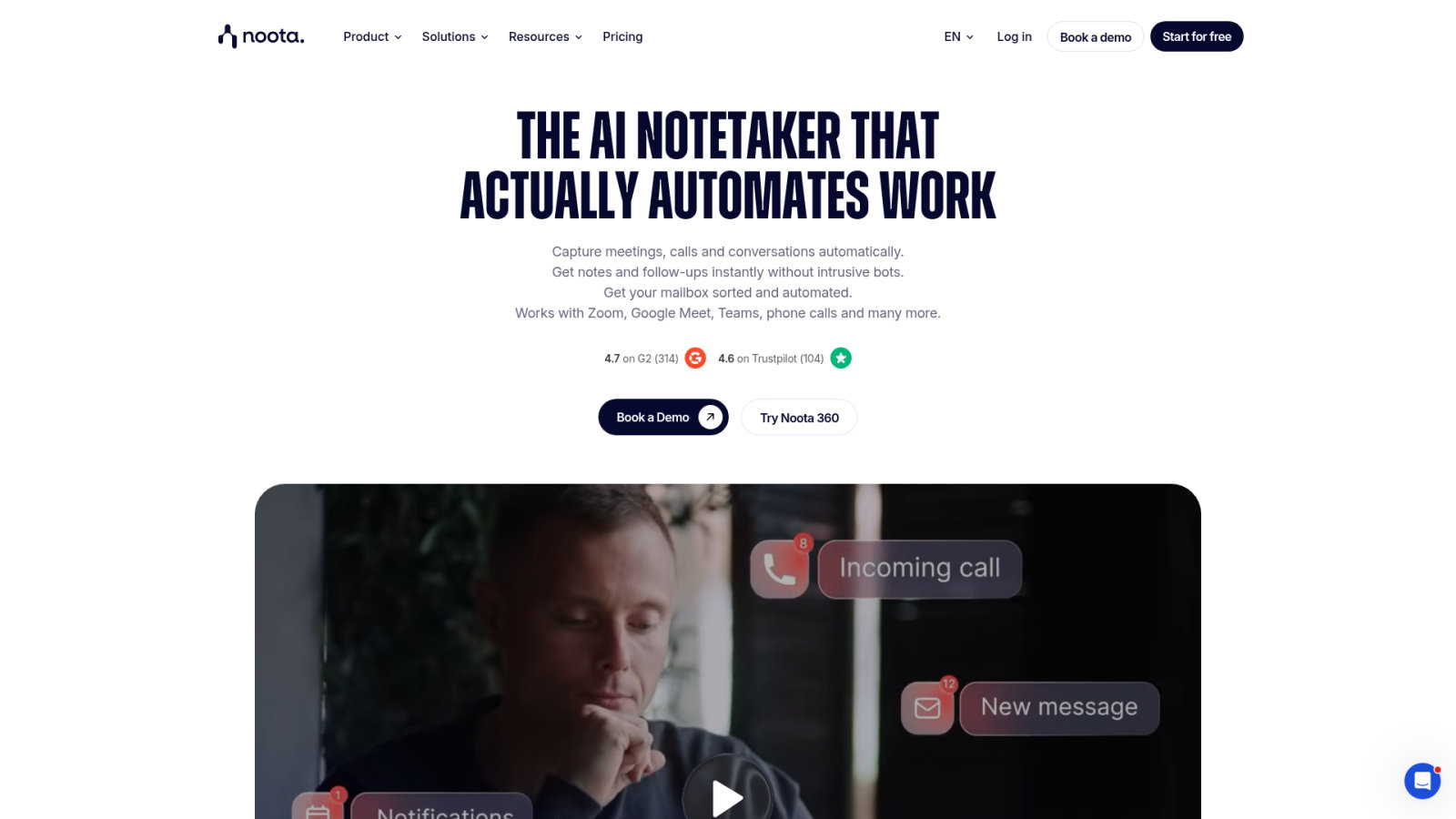 Noota: CRM-Centric Transcription and ATS Integration