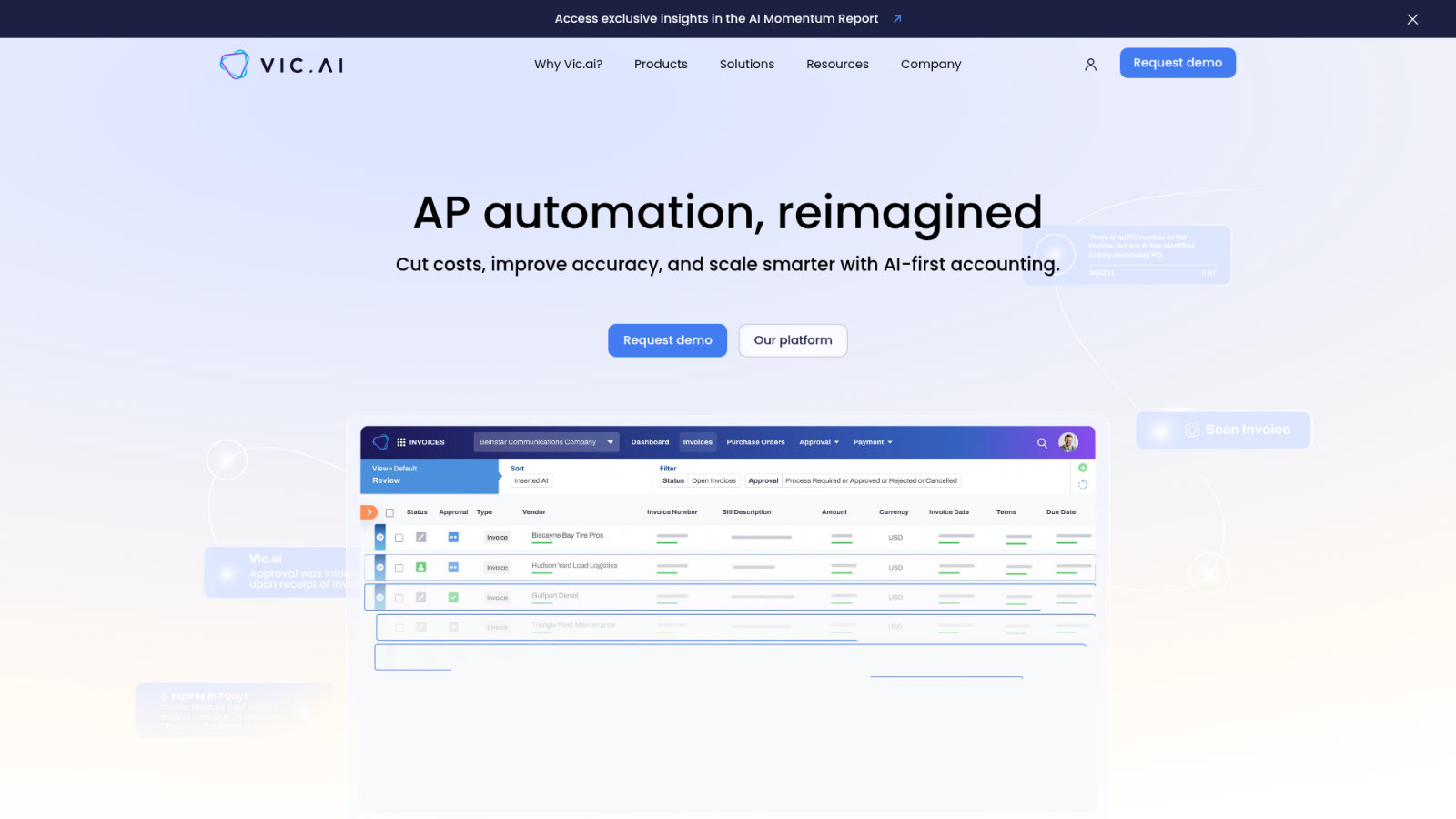 Vic.ai: Deep Learning for Autonomous Accounts Payable